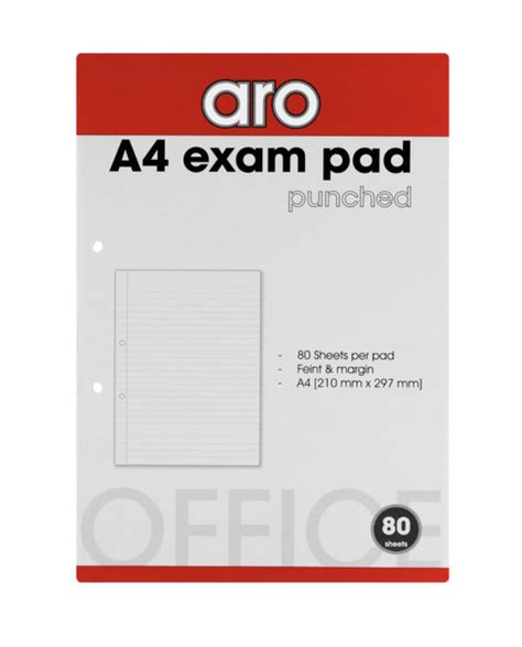 black pink exam pad|ARO A4 Exam Pad 80.